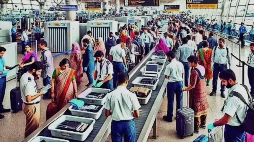 Image of security check-in at the airport