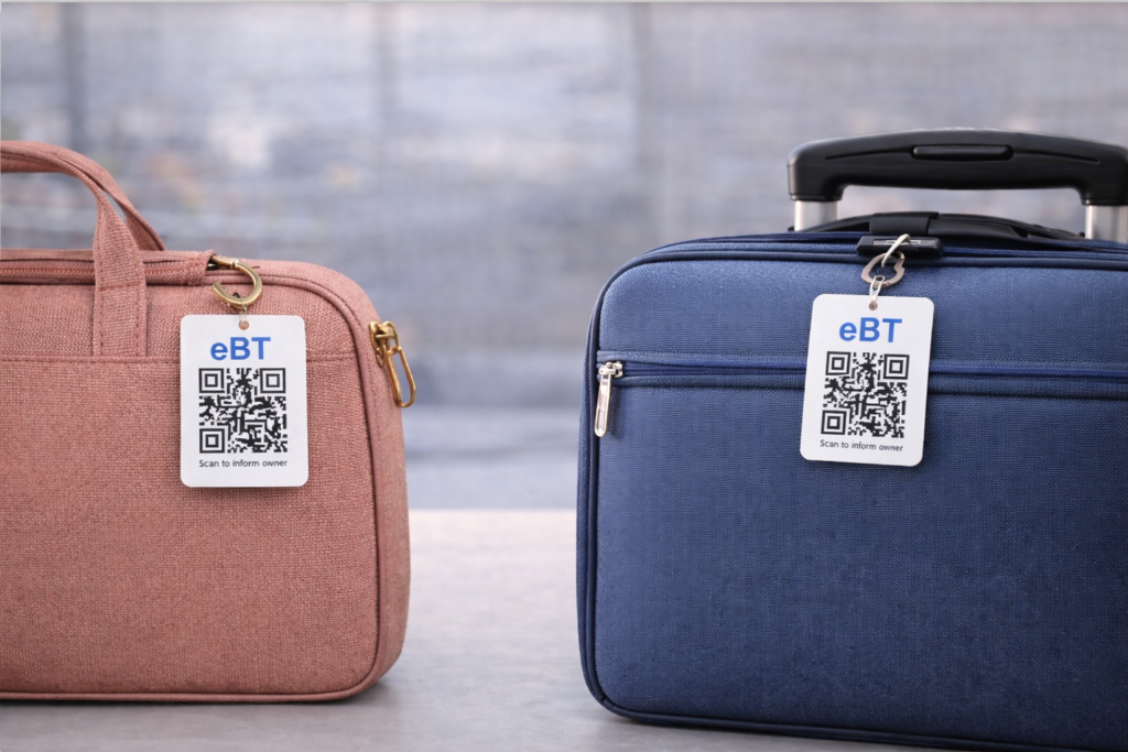 image of carry-on bags with eBt-C bag Tag